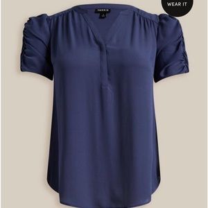 Torrid Ruched Sleeve Blouse